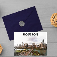 Aquarelle de Houston Texas Vintage voyage City