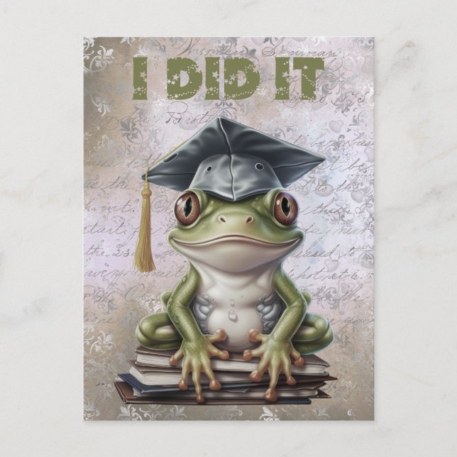 Carte Postale Aquarelle de la grenouille (Devant)