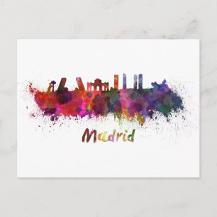 Carte Postale Aquarelle de Madrid