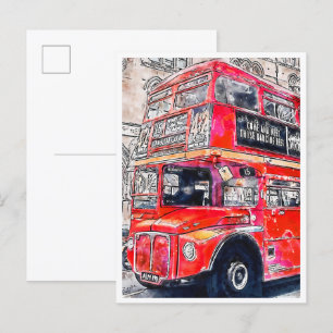 Carte Postale Aquarelle de voyage de Londres