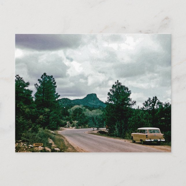 Carte Postale Aquarelle des années 1950 Prescott Arizona Thumb B (Devant)