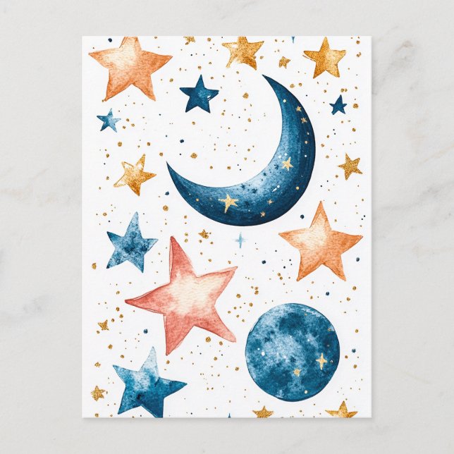 Carte Postale Aquarelle des rêves célestes (Devant)