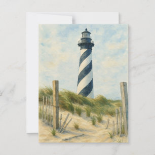 Carte Postale Aquarelle du phare de Cape Hatteras