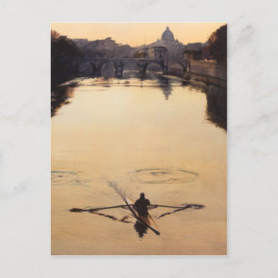Carte Postale Aquarelle du Tibre