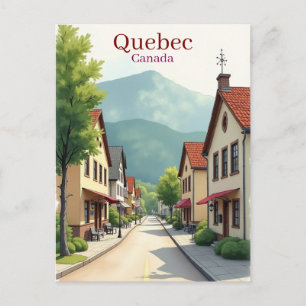 Carte Postale Aquarelle élégante Québec Canada