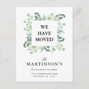 Carte Postale Aquarelle Eucalyptus Nous avons déplacé une nouvel