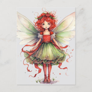 Carte Postale Aquarelle Fée de Noël