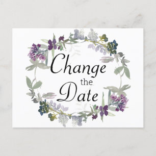 Carte Postale Aquarelle Fleurs sauvages Lavande Modifier la date