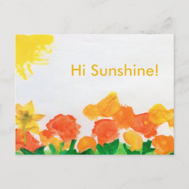 Carte Postale Aquarelle Florale (Devant)
