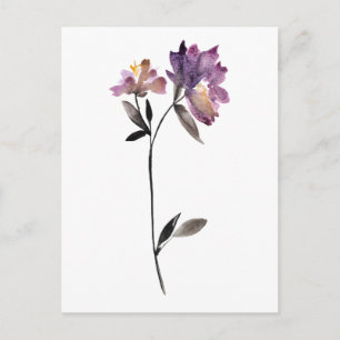 Carte Postale Aquarelle florale III