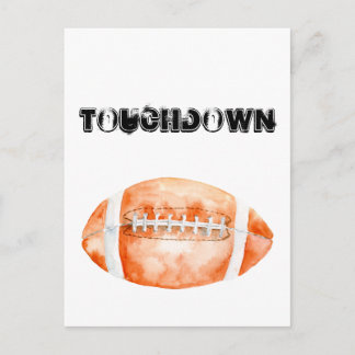 Carte Postale Aquarelle Football "toucher"