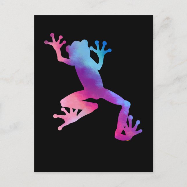 Carte Postale Aquarelle Frog Animal Art (Devant)