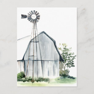 Carte Postale Aquarelle Gris Gris