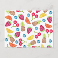 Aquarelle juteuse Motif de fruits peints à la main