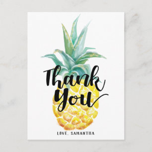 Carte Postale Aquarelle Merci ananas