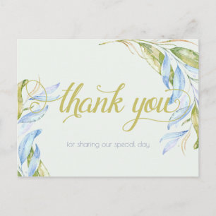 Carte Postale Aquarelle Moderne Boho Branches en feuilles