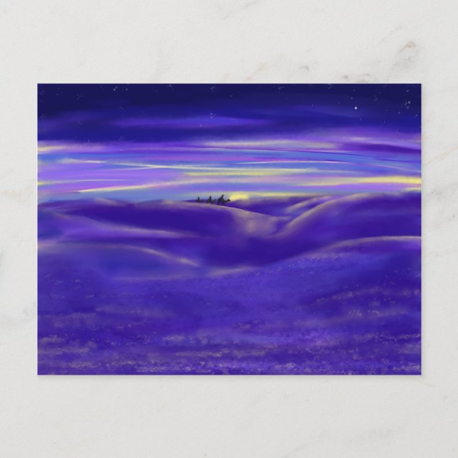 Carte Postale Aquarelle moderne de trois hommes (Devant)