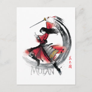 Carte Postale Aquarelle Mulan Sword Art