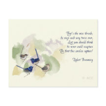 Aquarelle Oiseaux Robert Browning Poem