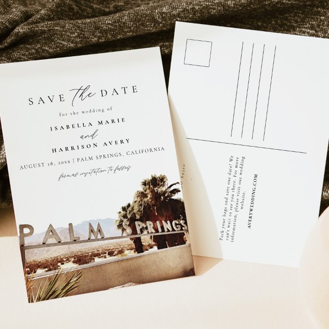 Carte Postale Aquarelle Palm Springs California Desert Boho (Créateur téléchargé)