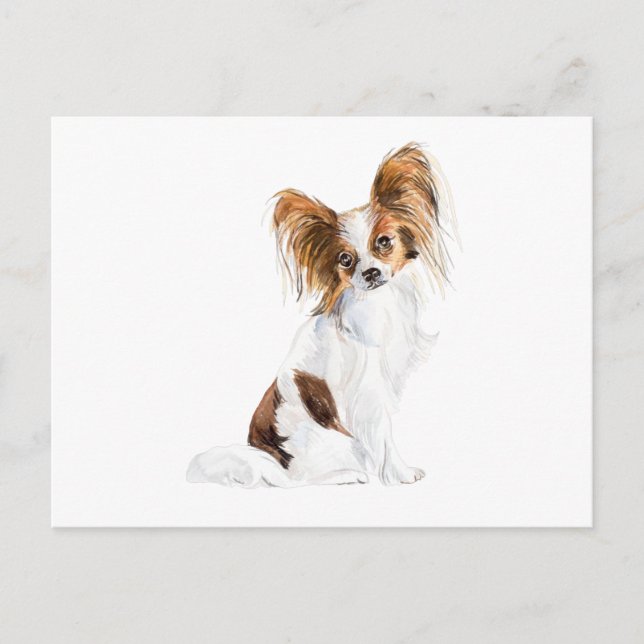 Carte Postale Aquarelle Papillon Portrait (Devant)