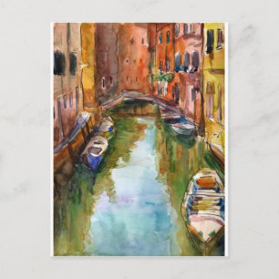 Carte Postale Aquarelle Peinture de Venise