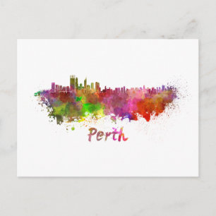 Carte Postale Aquarelle Perth