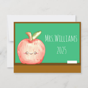 Carte Postale Aquarelle pomme de fruits