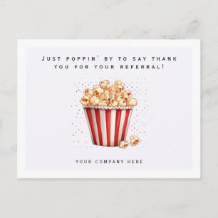 Carte Postale Aquarelle Popcorn Référence Merci Immobilier