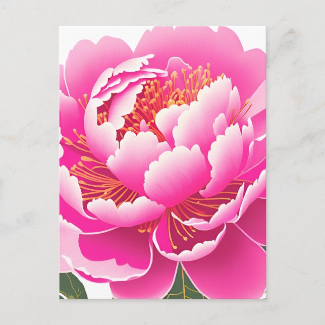 Carte Postale Aquarelle rose (Devant)