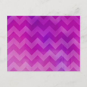 Carte Postale Aquarelle rose Ombre Chevron