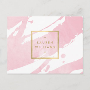 Carte Postale Aquarelle rose pastel Abstraite