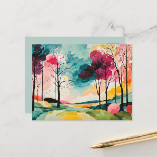 Carte Postale Aquarelle rustique Beauté d'automne