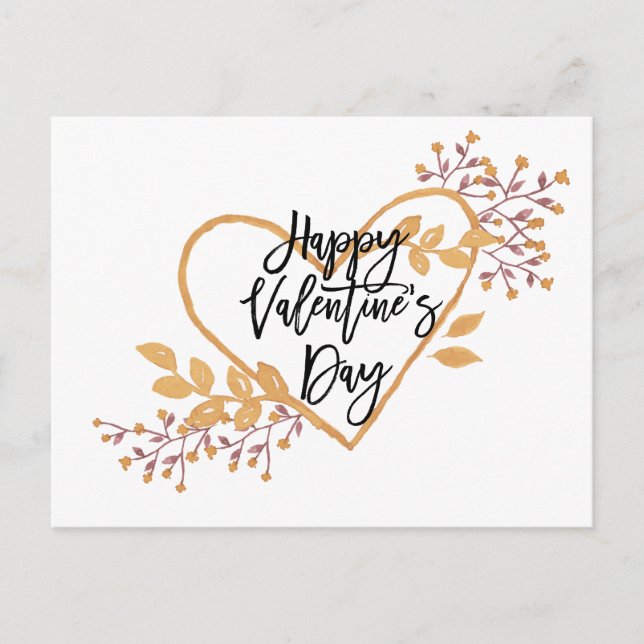 Carte postale Aquarelle Saint-Valentin (Devant)