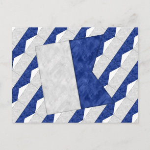 Carte Postale Aquarelle Signal nautique Pavillon maritime