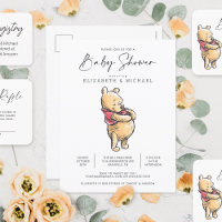 Aquarelle simple Winnie le Baby shower de l'Oeil