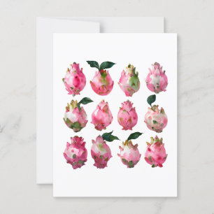 Carte Postale Aquarelle Tropicale Pitaya