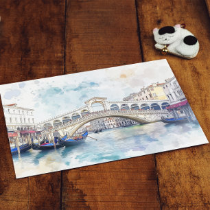 Carte Postale Aquarelle Venise, Italie