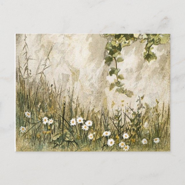 Carte Postale Aquarelle vintage (Devant)