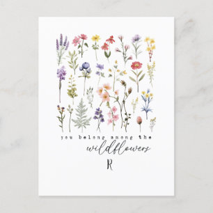 Carte Postale Aquarelle vintage de soumission Fleur sauvage
