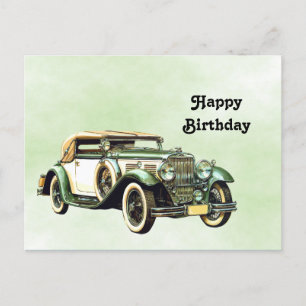 Carte Postale Aquarelle vintage verte