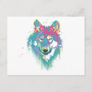 Carte Postale Aquarelles bleu rose vif Nil Aquarelles