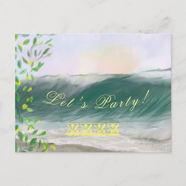 Carte Postale Aquarelles pour la fête d'anniversaire (Devant)