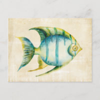Aquarium bleu et jaune Poisson