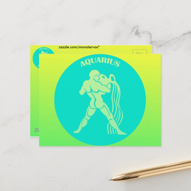 Carte postale Aquarius (Devant/Arrière en situation)