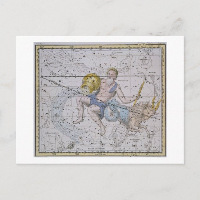 Carte Postale Aquarius et Capricorn, de "A Celestial Atlas", (Devant)