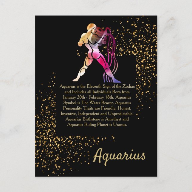 Carte Postale Aquarius le porteur d'eau (Devant)