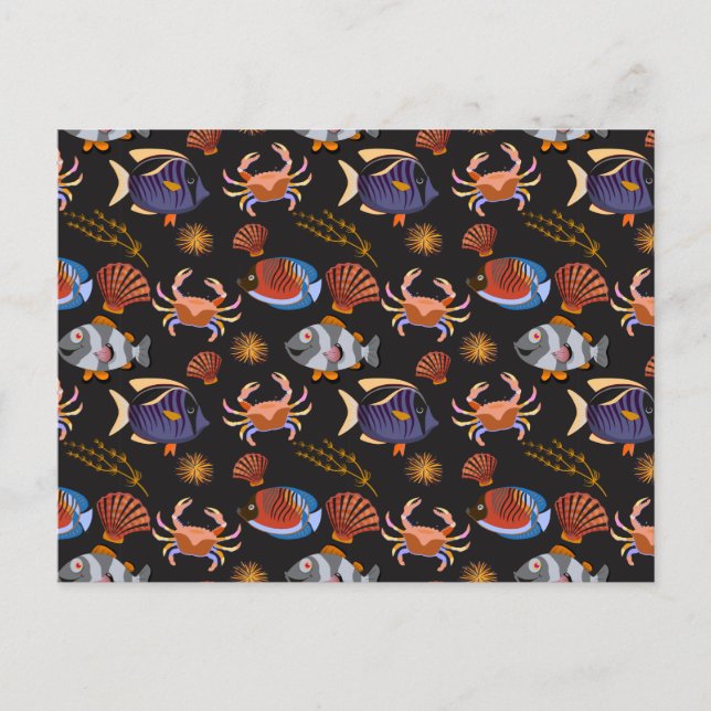 Carte Postale Aquatic animals | ocean underwater life (Devant)