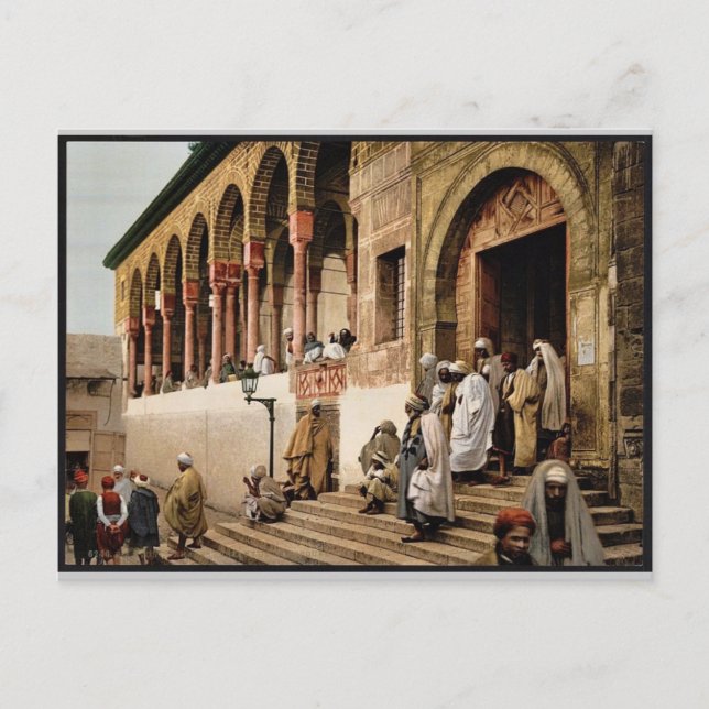 Carte Postale Arabes quittant la mosquée, Tunis, Tunisie Photo v (Devant)
