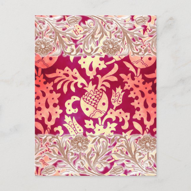 Carte Postale Arabesque victorien, POMEGRANATE NOUVEAU (Devant)